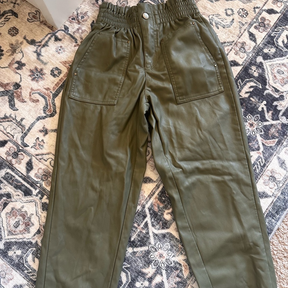 Forever 21 Olive Green Smocked Pants